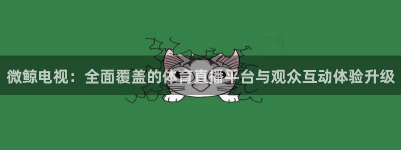 东升国际登录入口官网：微鲸电视：全面覆盖的体育直播平台与观众互动体验升级